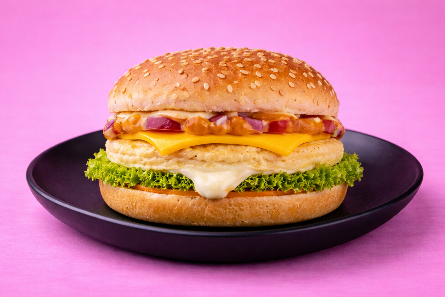 Cheese Burst Egg Loaded Burger